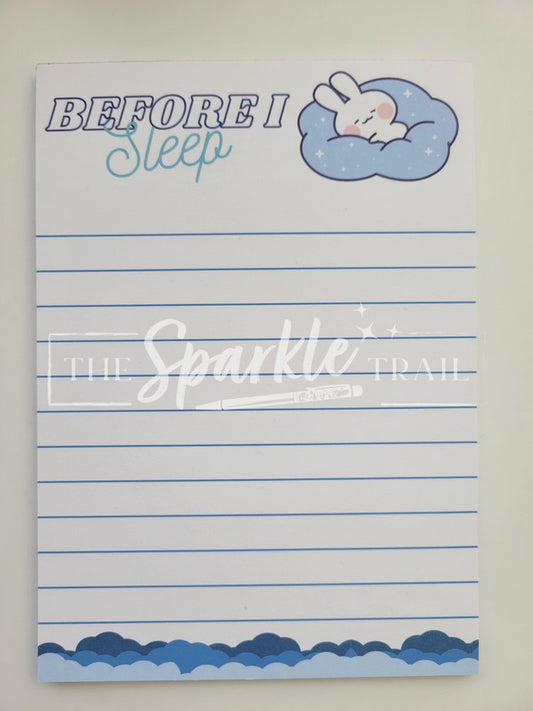 Before I Sleep Notepad