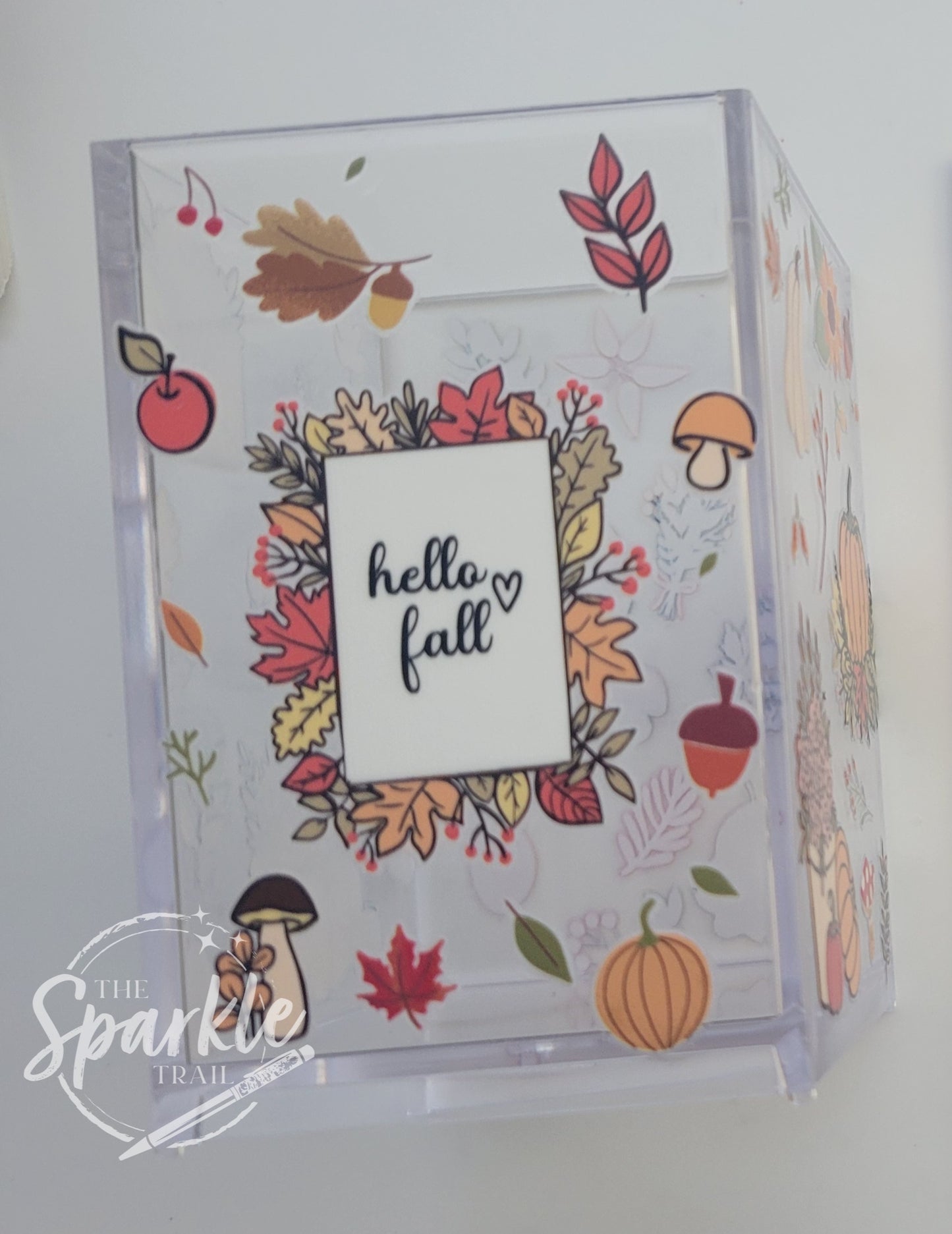 Hello Fall Acrylic Pen Holder