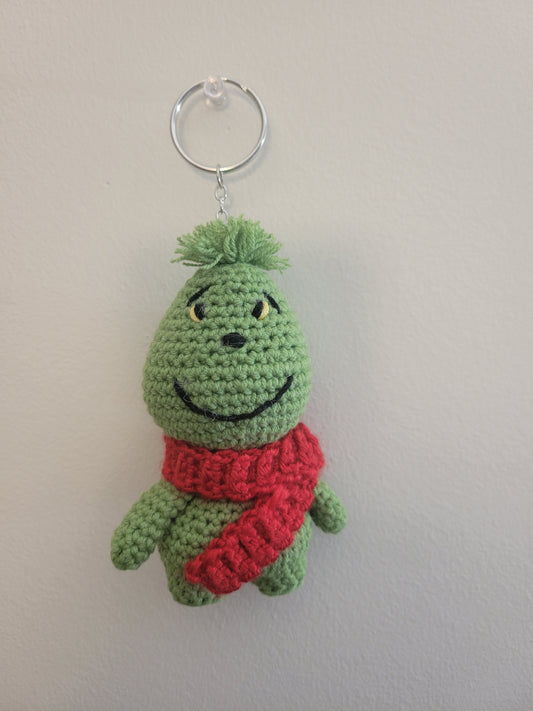 The Christmas Green Monster Keychain