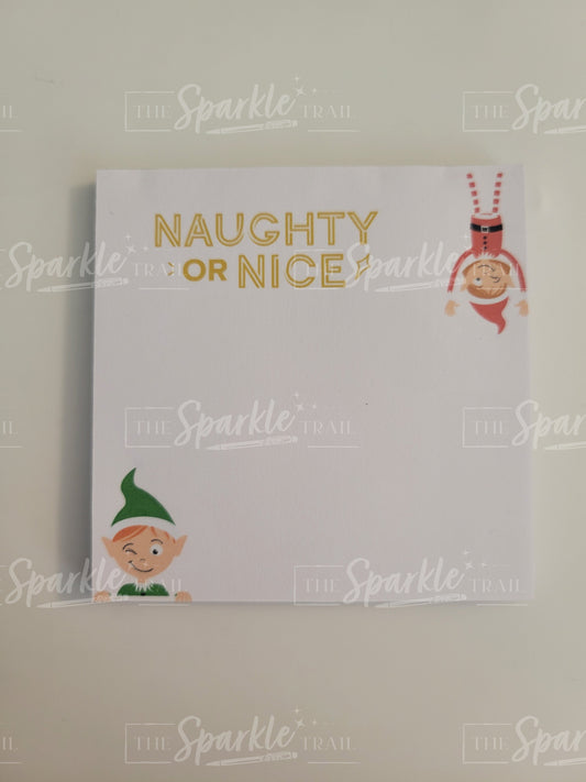 Naughty or nice sticky note